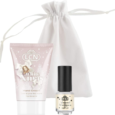 Lcn Set 4  Creme Mains 30ml + Huile Cuticules Amande + Pochette Velours Blanc