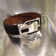 Sublime Bracelet noir fermeture aimante en boucle de ceinture shic strass neuf