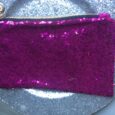 Tres Jolie Trousse De Maquillage En Sequin Rose Fuchsia