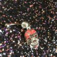 Percing Pour Nombril Acier Inoxydable Hypoallergie Strass & Tete De Mort Rouge