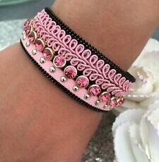 Idée Cadeau Sublime Bracelet Femme Rose & Doré Fermeture Aimanté Doré