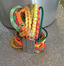 M25  Bijoux Bracelet Aimente Manchette Strass Breloque Fantaisie Multicolor