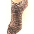1 Paire Chaussette Socquette Femme 20 Den Trés Fine Extensible Tigresse T 35-40