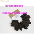 20 Elastiques Chouchou Noir Et Or Doré Maquillage Cheveux Tres Bonne Qualité