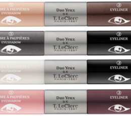 T.Leclerc duo 2 en 1 ombre a paupières gris + eyeliner noir 04 rose vendome neuf