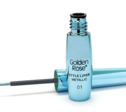 Golden Rose eyeliner style métallic 01 bleu métallisé pinceau souple et fin 6,5ml neuf