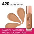 bourjois paris fond de teint always fabulous 24h 420 sable clair mat àl'acide hyaluronique & vitamine e - haute couvrance - longue Tenue 24h - SPF20 - 30ml neuf